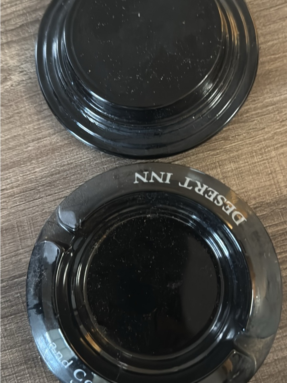 Desert Inn Black Glass Ashtray